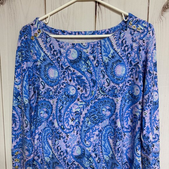 Lilly Pulitzer Sophie Dress Women’s Medium Purple Iris UPF 50+ EUC - Picture 2 of 10